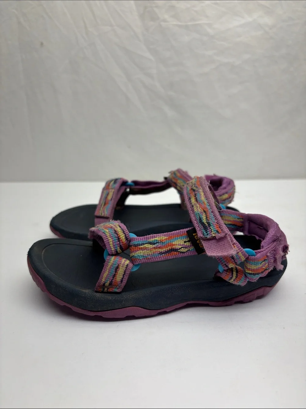 Teva Purple Multicolor Strap Sport Sandals, SZ 10 for toddler girl, box 10